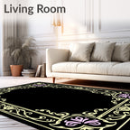 Elegant Floral Border Design Rug
