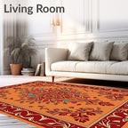 Ornate Floral Scroll Work Rug