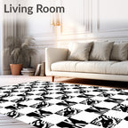 Checkerboard Abstract Graphic Pattern Rug