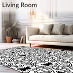 Nature Inspired Butterfly Outline Design Rug