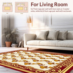 Golden Fan Motif Geometric Rug