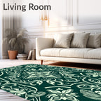 Intricate Floral Vine Art Nouveau Rug