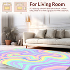 Pastel Swirl Abstract Pattern Rug