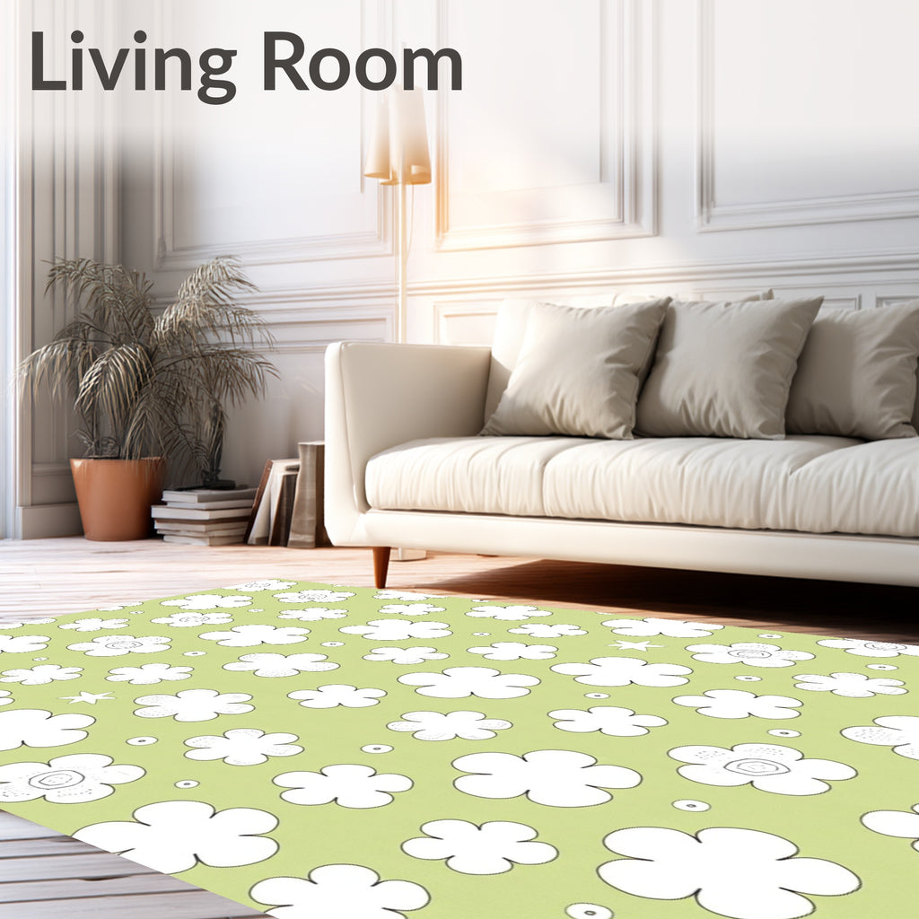 Whimsical Floral Pattern Rug
