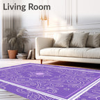 Ornate Mandala Patterned Violet Rug