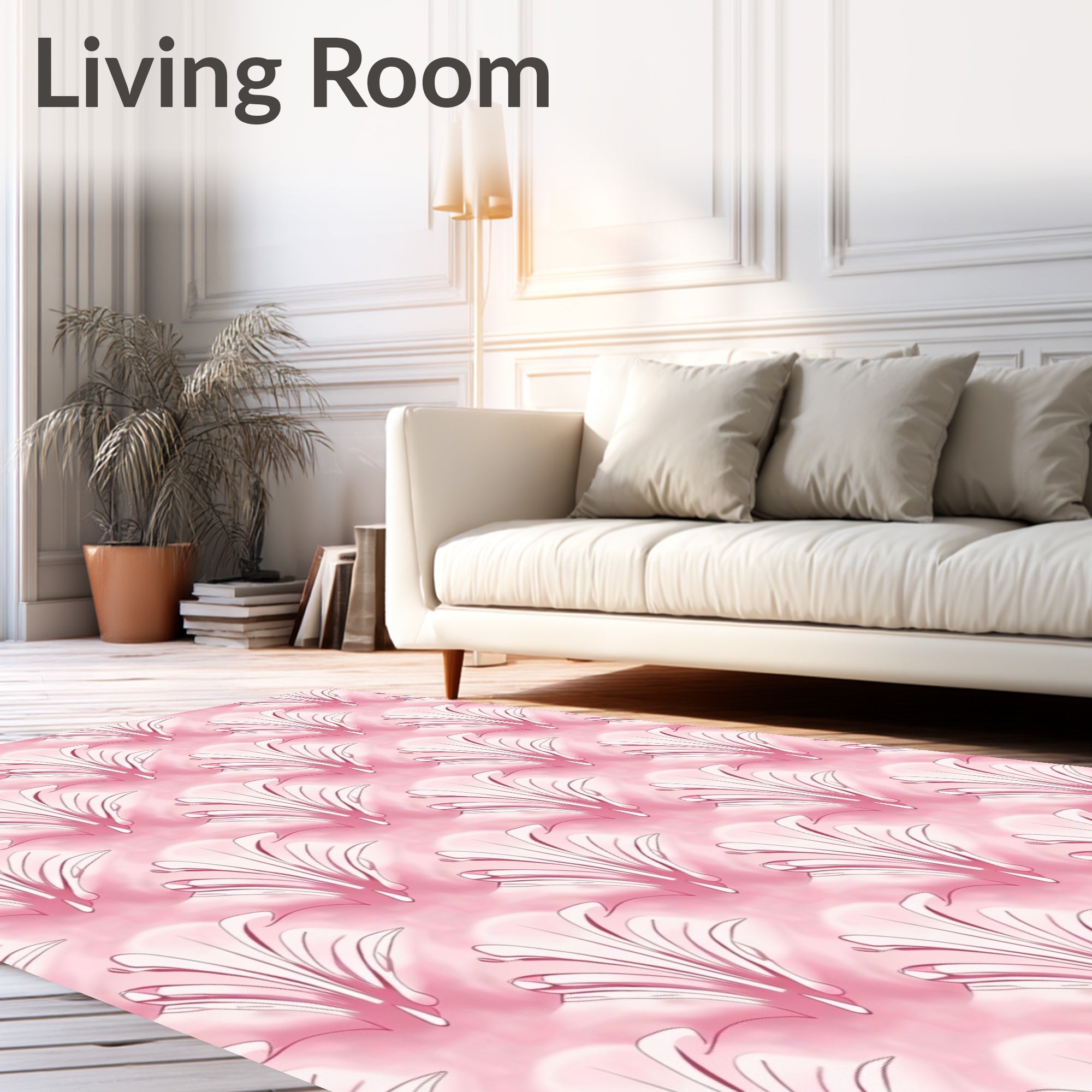 Art Deco Inspired Floral Pattern Rug