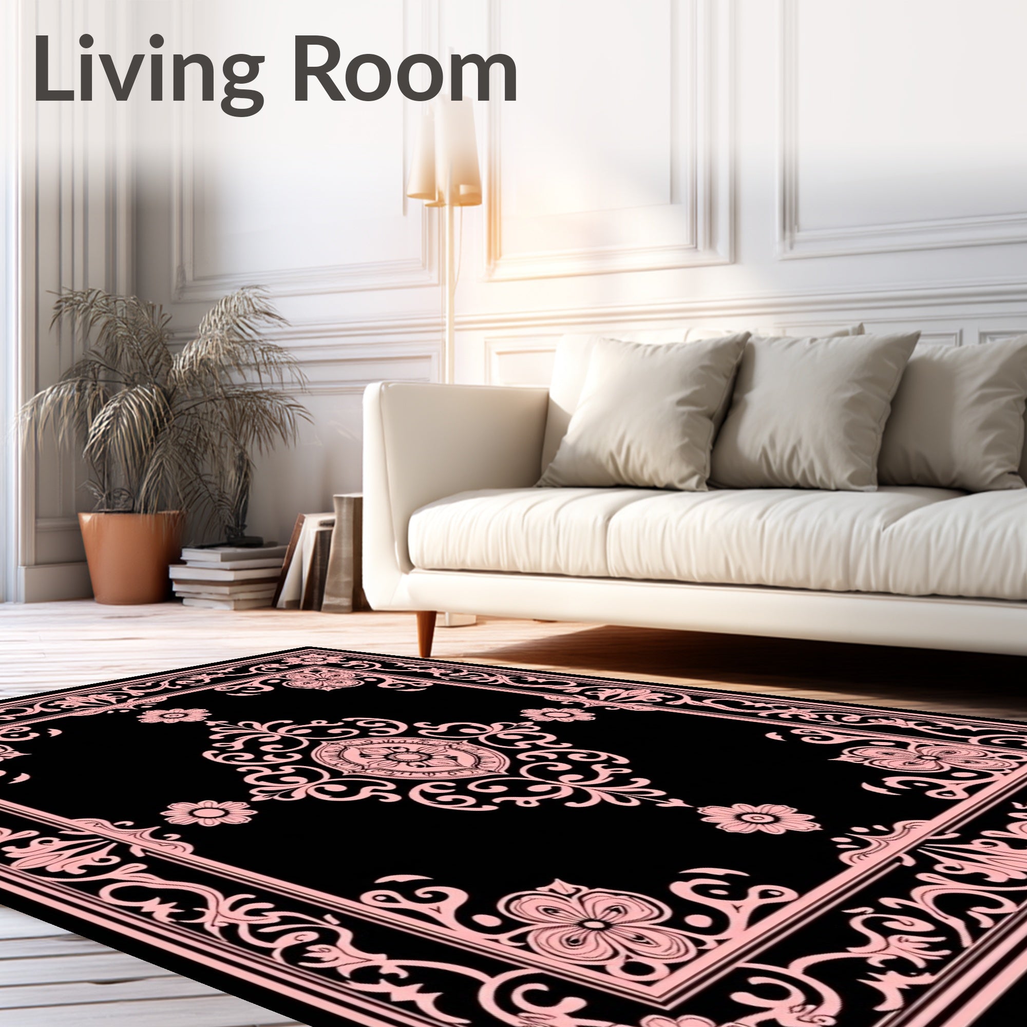 Ornate Floral Vintage Pattern Rug
