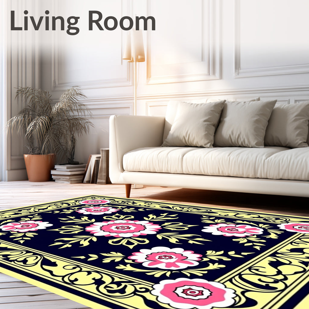 Floral Medallion Pattern Rug