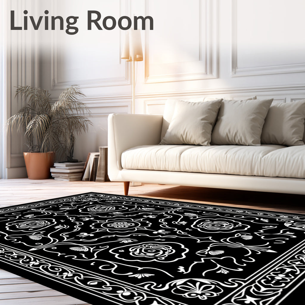 Vintage Floral Arabesque Design Rug