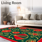 Festive Ornament Star Pattern Rug