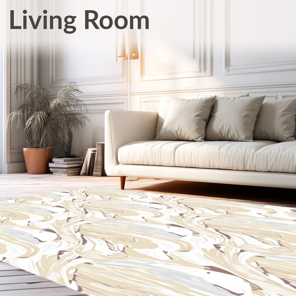 Abstract Swirls Lines Pattern Rug