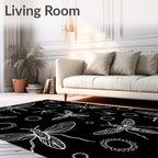 Insect Sunburst Silhouette Design Rug