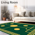 Geometric Medallion Greek Key Design Rug