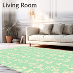 Light Cream Vintage Filigree Pattern Rug