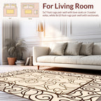 Ornate Scrollwork Vintage Style Rug