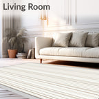 Vertical Stripe Contemporary Neutral Rug