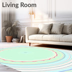 Radiant Pastel Sunburst Mandala Rug