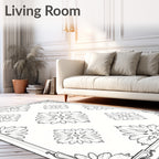 Classic Floral Scrollwork Pattern Rug