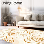 Abstract Swirls Strokes Pattern Rug
