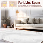 Elegant White Agate Swirl Pattern Rug