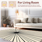Minimalist Sunburst Geometric Design Rug