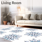 Mandala Feather Radial Pattern Rug