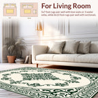 Elegant Scrollwork Floral Motif Rug