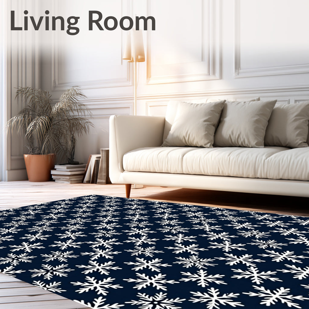 Winter Snowflake Pattern Rug