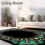 Ornate Floral Swirls Pattern Rug