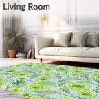 Verdant Floral Vine Pattern Rug