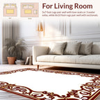 ornate floral scroll border design Rug
