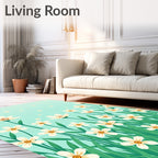 Spring Floral Meadow Pattern Rug