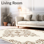 Ornate Floral Medallion Design Rug