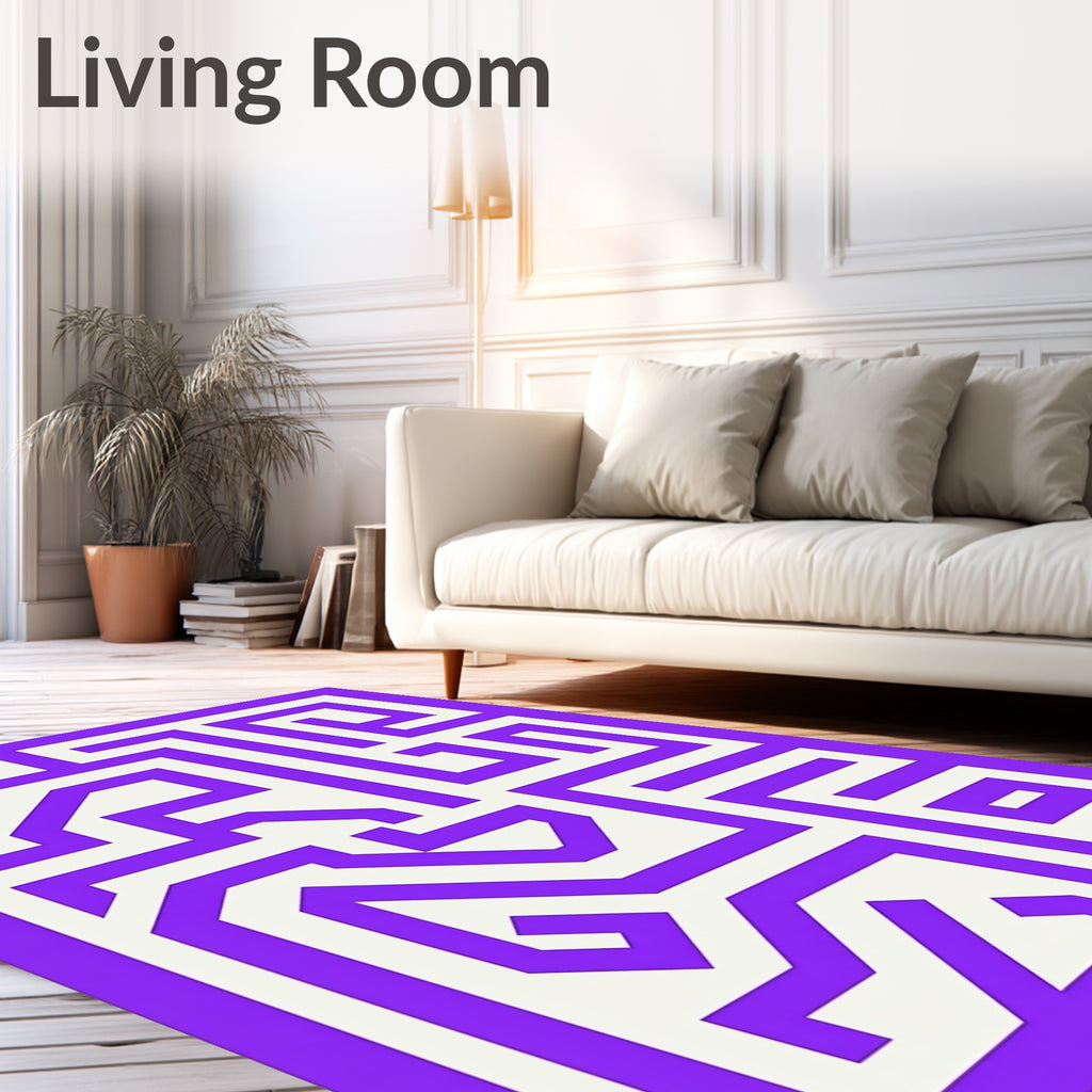 Abstract Maze Geometric Design Rug