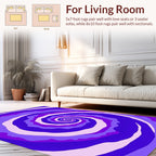 Vibrant Purple Swirl Abstract Rug