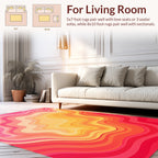Vibrant Wavy Gradient Abstract Rug