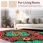 Bold Floral Mandala Pattern Rug
