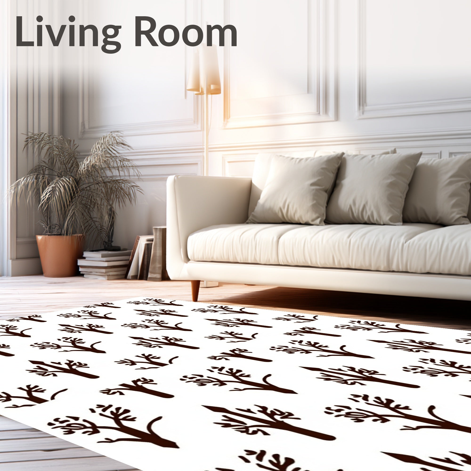 Stylized Tree Pattern Design Rug