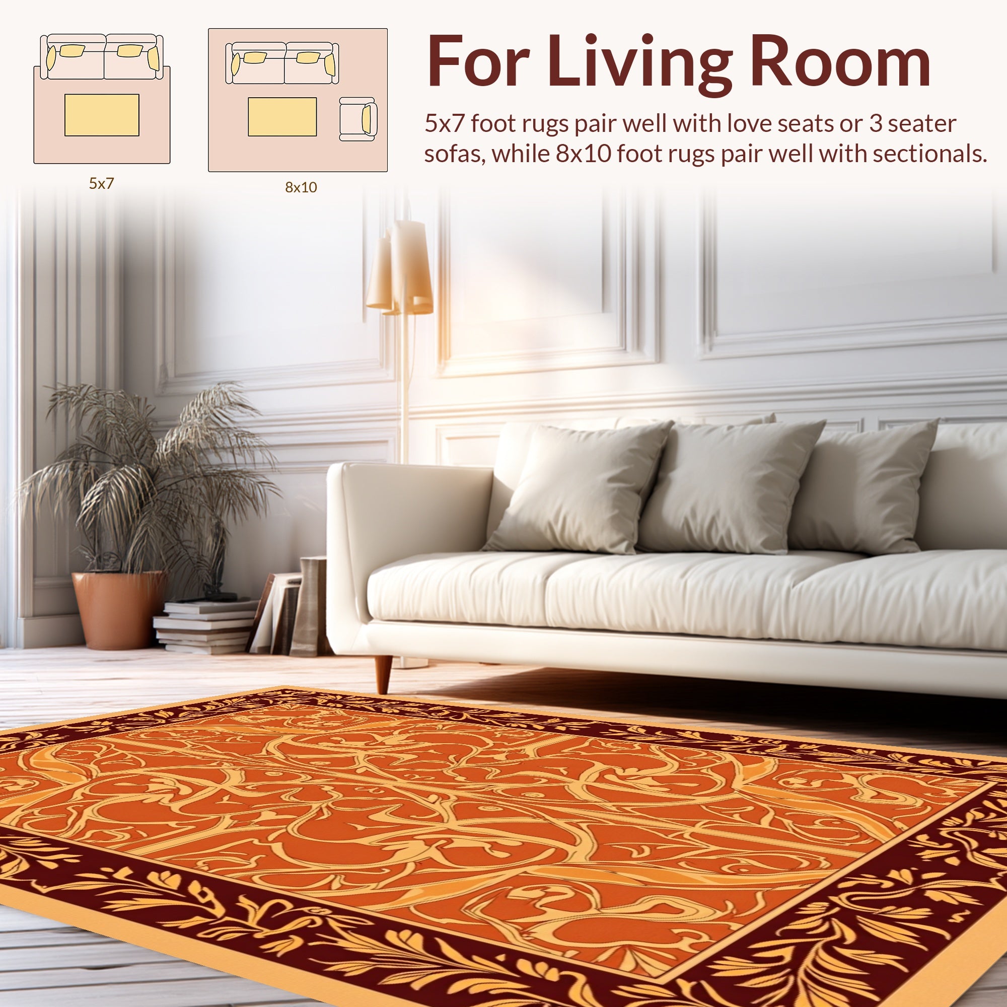 Art Nouveau Vine Pattern Rug