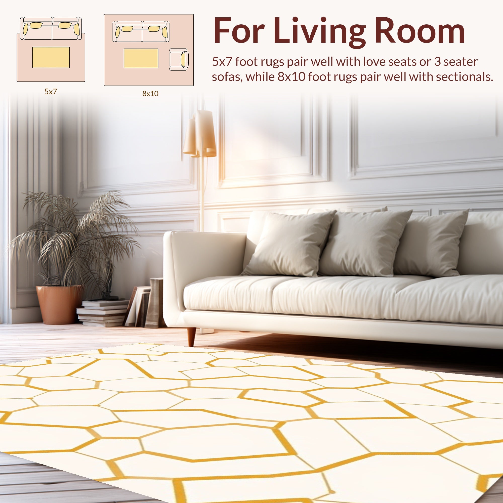 Geometric Network Pattern Design Rug