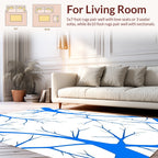 Bold Blue Branch Pattern Design Rug