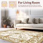 Ornate Floral Scroll Pattern Rug