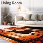 Majestic Deer Autumn Forest Pattern Rug