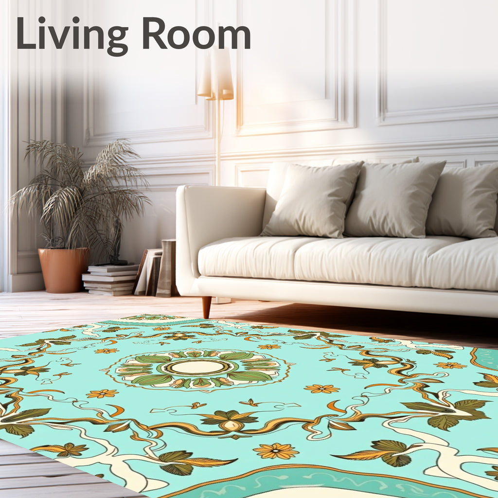 Vintage Floral Medallion Pattern Rug