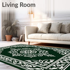 Classic Ornate Floral Medallion Design Rug