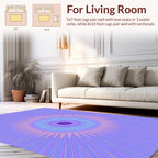 Purple Pastel Starburst Pattern Rug