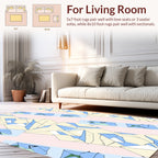 Abstract Geometric Pastel Stripes Rug