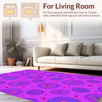 Whimsical Swirl Dot Pattern Rug