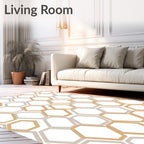 Hexagonal Geometric Patterned Rug