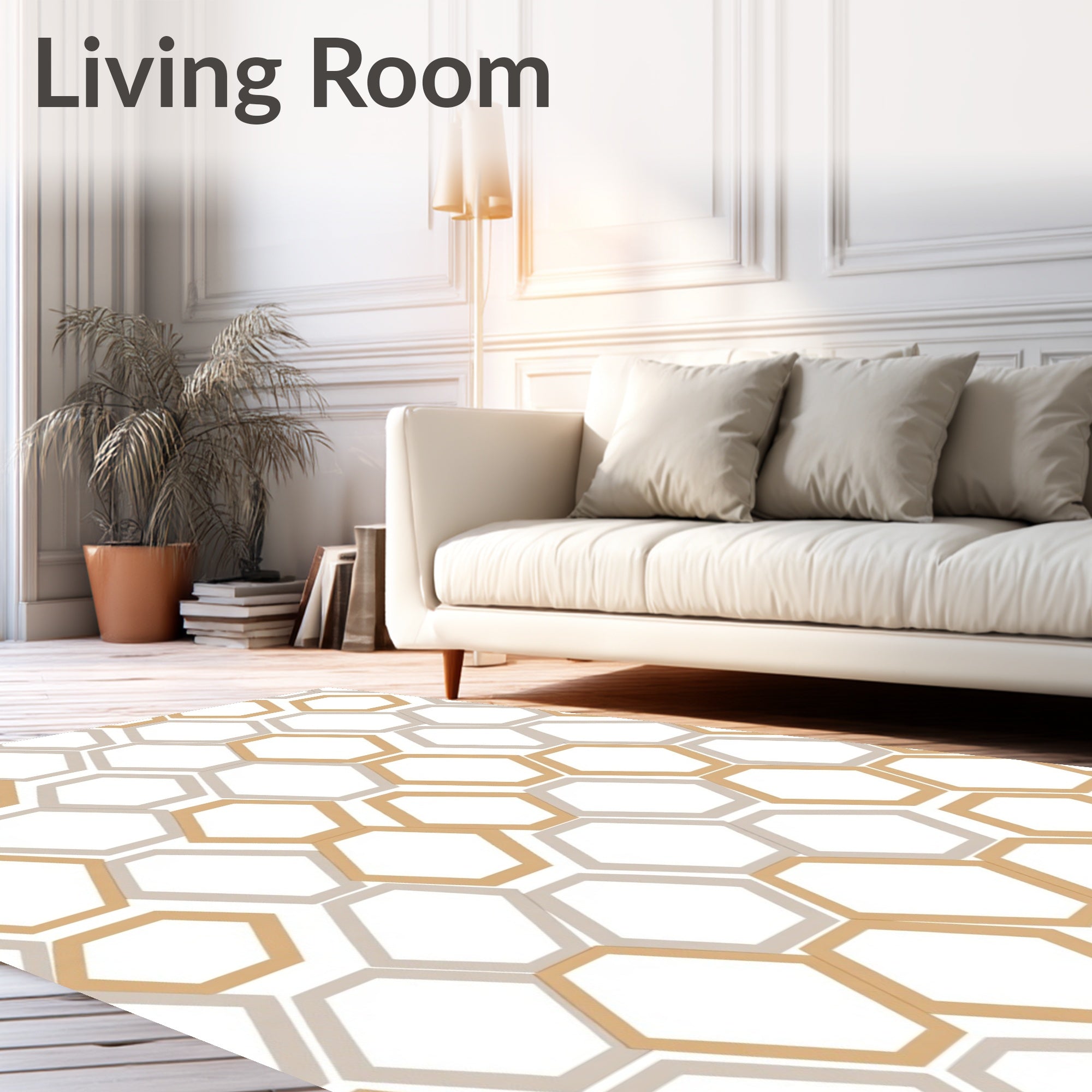 Hexagonal Geometric Patterned Rug